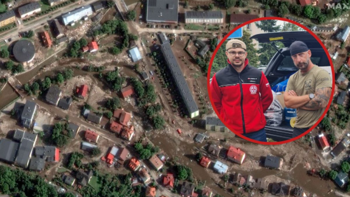 Zachar niesie pomoc w Stroniu Śląskim, który ucierpiał w powodzi