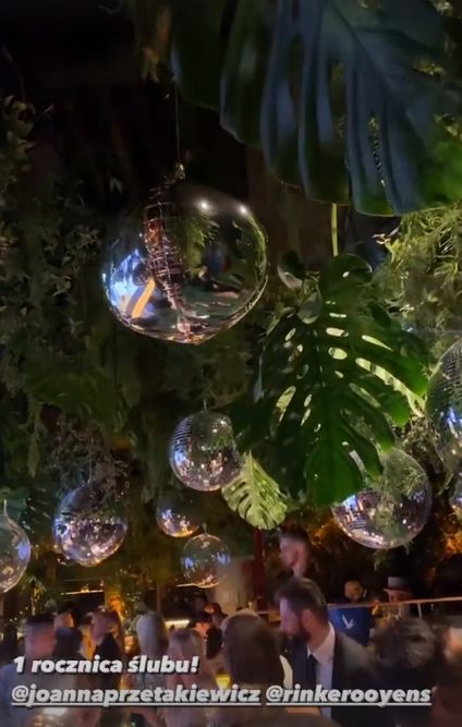Joanna Przetakiewicz i Rinke Rooyens - impreza z okazji 1. rocznicy ślubu