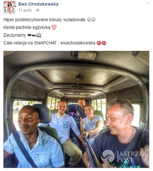 Ewa Chodakowska z mężem w Kenii