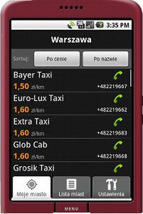 ZłapTaxi - polska wyszukiwarka taksówek na Androida 2
