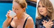 58-letnia Ewa Skibińska eksponuje ciało jak Jennifer Lopez. Taki strój wymaga sporo odwagi. "Jak grecka bogini"