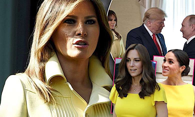 Melania Trump oszołomiła swoim wyglądem na spotkaniu z Putinem! W żółtej sukience wyglądała lepiej niż księżna Kate i Meghan Markle!