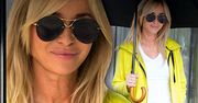 Bananowa Joanna Przetakiewicz w studiu TVN! To chyba pierwszy raz, gdy wystąpiła w… dresie. Już lansuje jesienny trend
