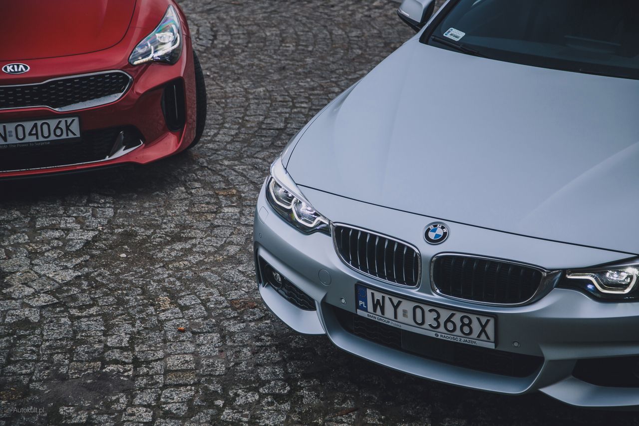 Kia Stinger i BMW 4 Gran Coupé (fot. Filip Blank)