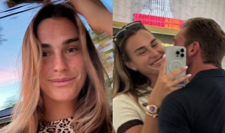 Aryna Sabalenka and her new partner didn't hold back on the affection.