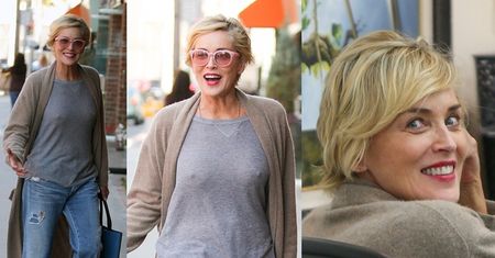 57-letnia (!) Sharon Stone BEZ STANIKA! (ZDJĘCIA)