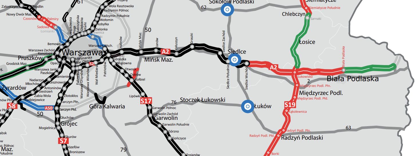 Brakujące odcinki autostrady A2