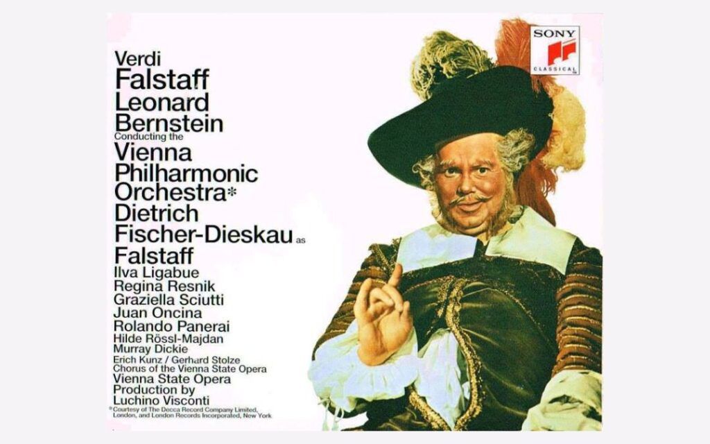 Nagranie „Falstaffa” pod Leonardem Bernsteinem, w partii tytułowej Dietrich Fischer-Dieskau © domena publiczna