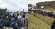Tłumy migrantów idą w stronę Polski. Niepokojące nagrania z Białorusi