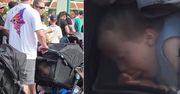 Wideo z Disneylandu. Chciał przemycić starsze dziecko w wózku