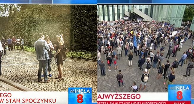 Olechowski odpowiada na zarzuty manipulacji w relacjach TVP Info z manifestacji przed Sądem Najwyższym: pokazujemy to z różnych perspektyw