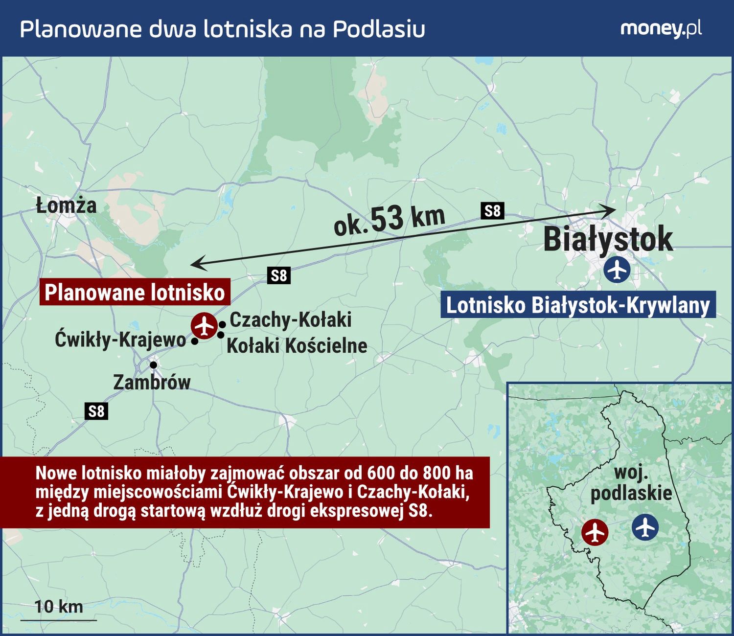 Planowane dwa lotniska na Podlasiu