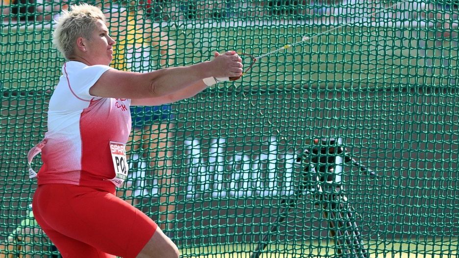 Madryt, Hiszpania. 28.06.2025. Polka Anita Włodarczyk w konkursie rzutu młotem kobiet podczas drużynowych lekkoatletycznych mistrzostw Europy w Madrycie, 28 bm. (js) PAP/Łukasz Szeląg