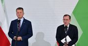 Szokujące zdjęcia na konferencji Kamińskiego. "Wiadomości" TVP pokazały materiał