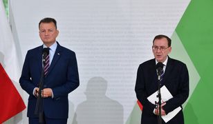 Szokujące zdjęcia na konferencji Kamińskiego. "Wiadomości" TVP pokazały materiał