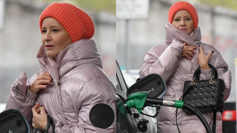 Małgorzata Kożuchowska spotkała się z Miśkiem Koterskim, po czym pojechała na stację paliw