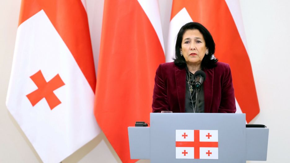 Prezydent Gruzji Salome Zurabiszwili w Warszawie
Fot. Wojciech Olkusnik/East News,  Warszawa, 05.12.2022. Palac Prezydencki. Spotkanie prezydenta RP Andrzeja Dudy z prezydent Gruzji Salome Zurabiszwili. N/z: Salome Zurabiszwili.
Wojciech Olkusnik