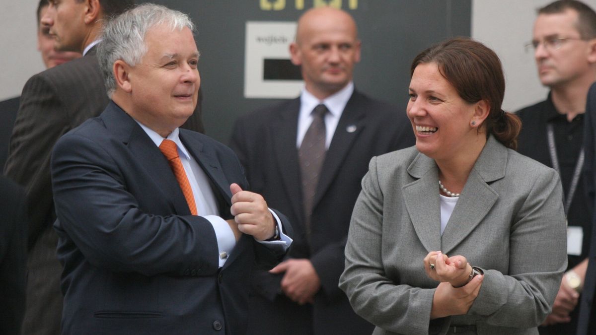 Lech Kaczyński i Elżbieta Jakubiak