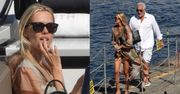 63-letni miliarder Lawrence Stroll relaksuje się na jachcie z młodszą o 30 lat żoną (ZDJĘCIA)