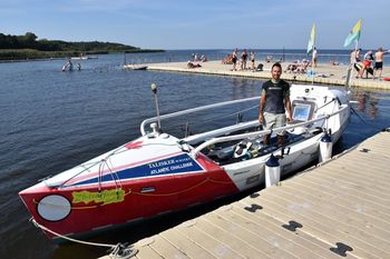 Pokonał trasę z Dziwnowa na Bornholm. Ale to ma być zaledwie rozgrzewka przed wyprawą dookoła świata [ZDJĘCIA]