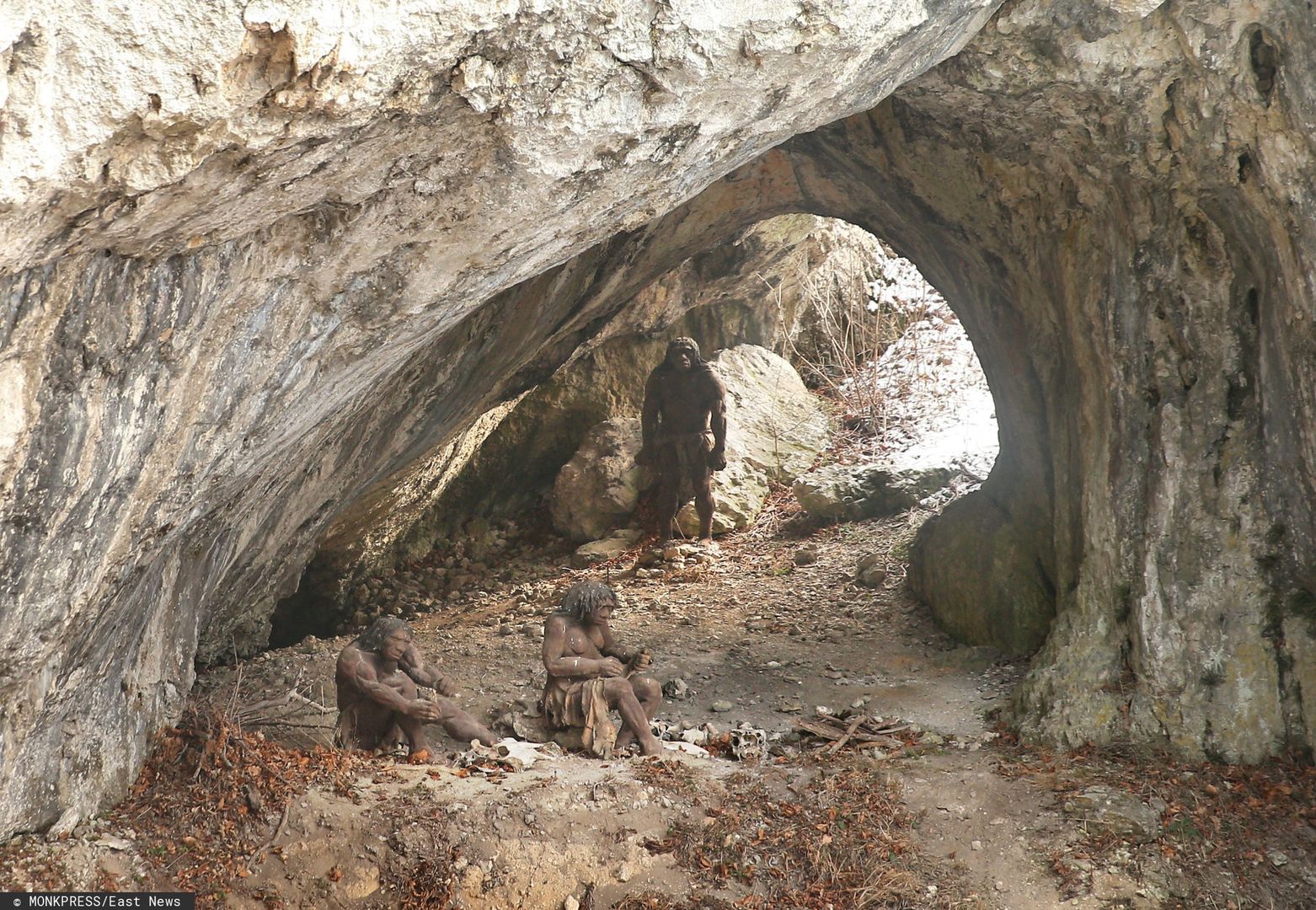 Neandertalskie obozowisko - wygląd przykładowy.