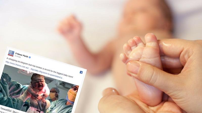 Tuż po urodzeniu dziewczynka ważyła ponad 6 kg