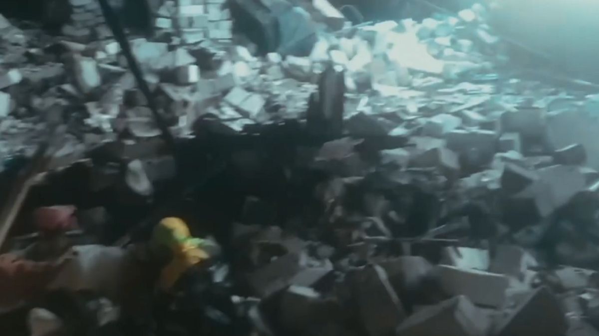 Białorusini nagrali zniszczenia pozostawione przez Rosjan.