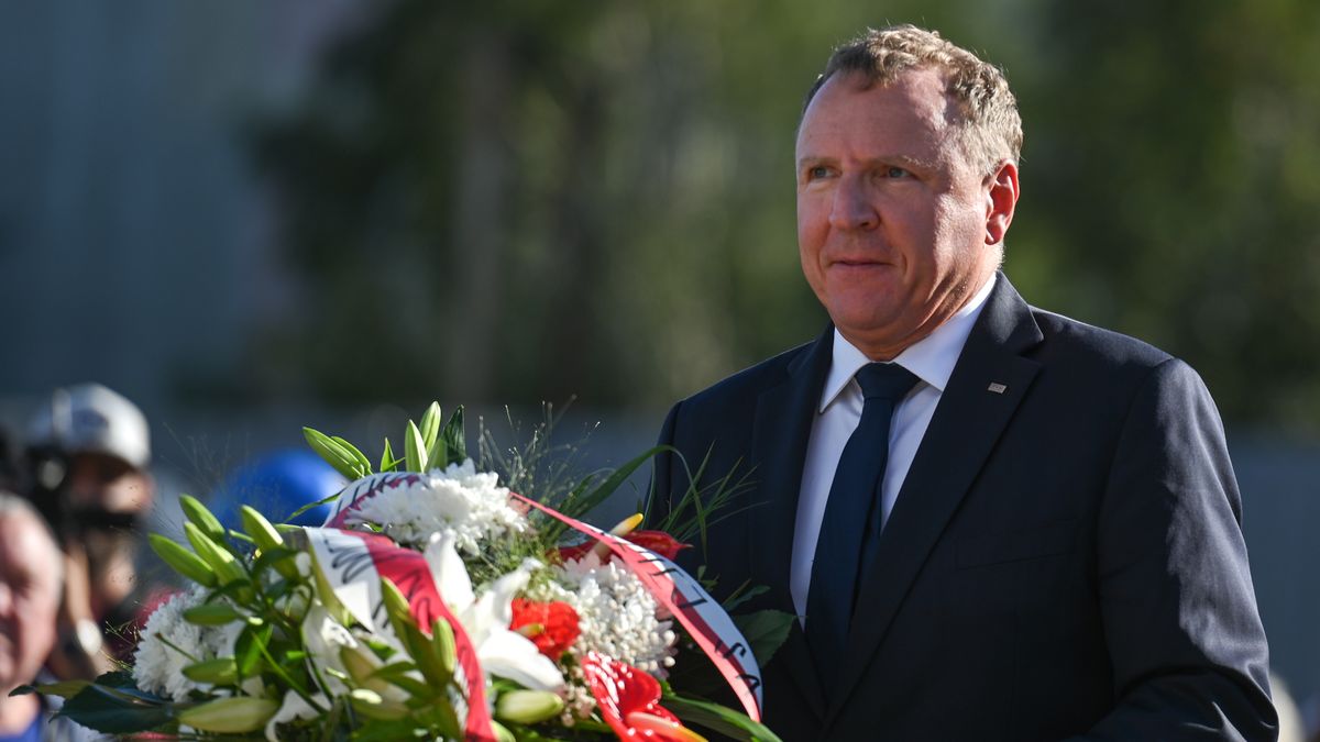 Jacek Kurski seen at Gdansk Shipyard Gate no.2, during the ceremony commemorating the 42nd anniversary of the Gdask Agreement, on August 31, 2022.
Jacek Kurski was dismissed today from the position of chairman of the Polish public television TVP.
On Monday, September 5, 2022, in Gdansk, Poland. (Photo by Artur Widak/NurPhoto via Getty Images)