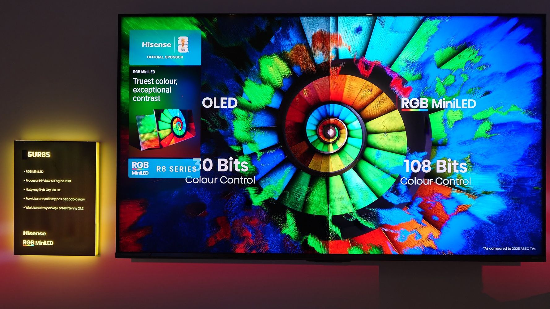 RGB MiniLED w porównaniu do QLED.