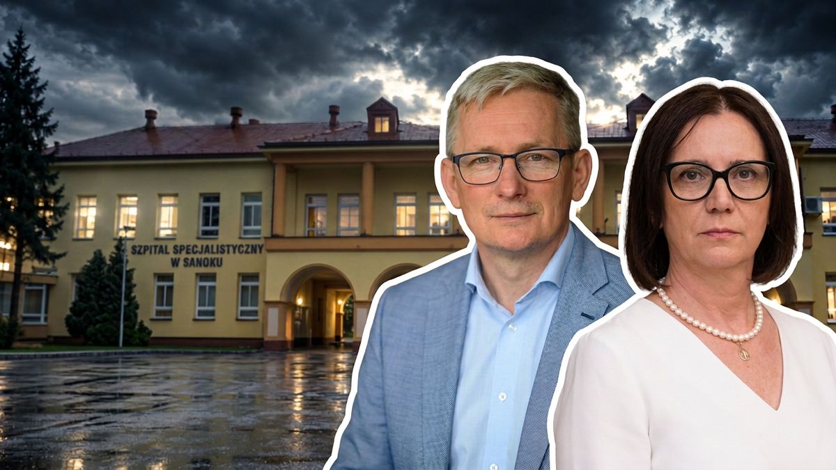 Protest głodowy zawieszony. Na zdj. od lewej Robert Pieszczoch i Dorota Ronek