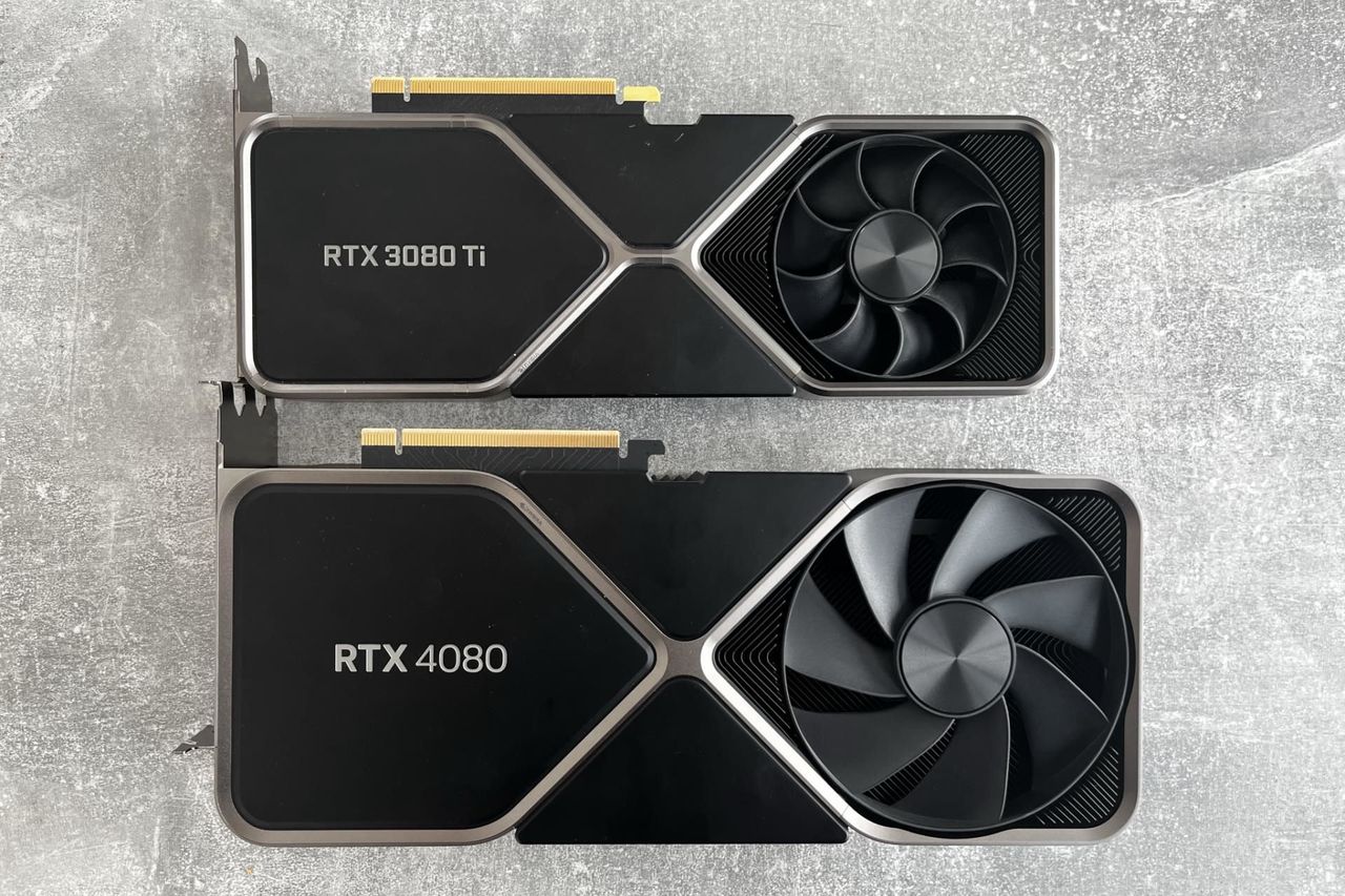 GeForce RTX 4080 w porównaniu do starszego RTX-a 3080 Ti