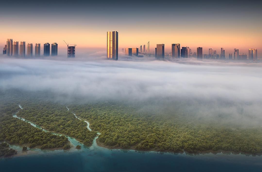 Zachwycające miasto okryte mgłą. Zobacz wspaniałe zdjęcia Abu Zabi