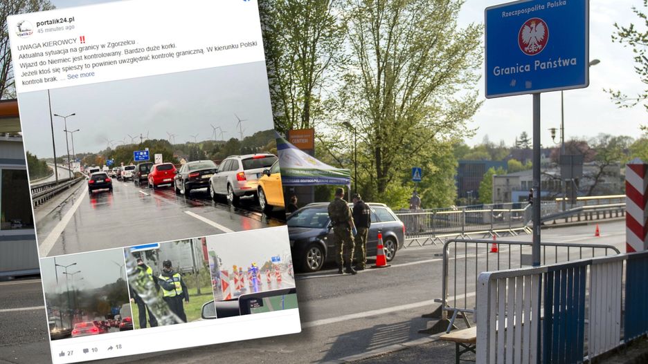 Duże korki na przejeździe granicznym do Niemczech