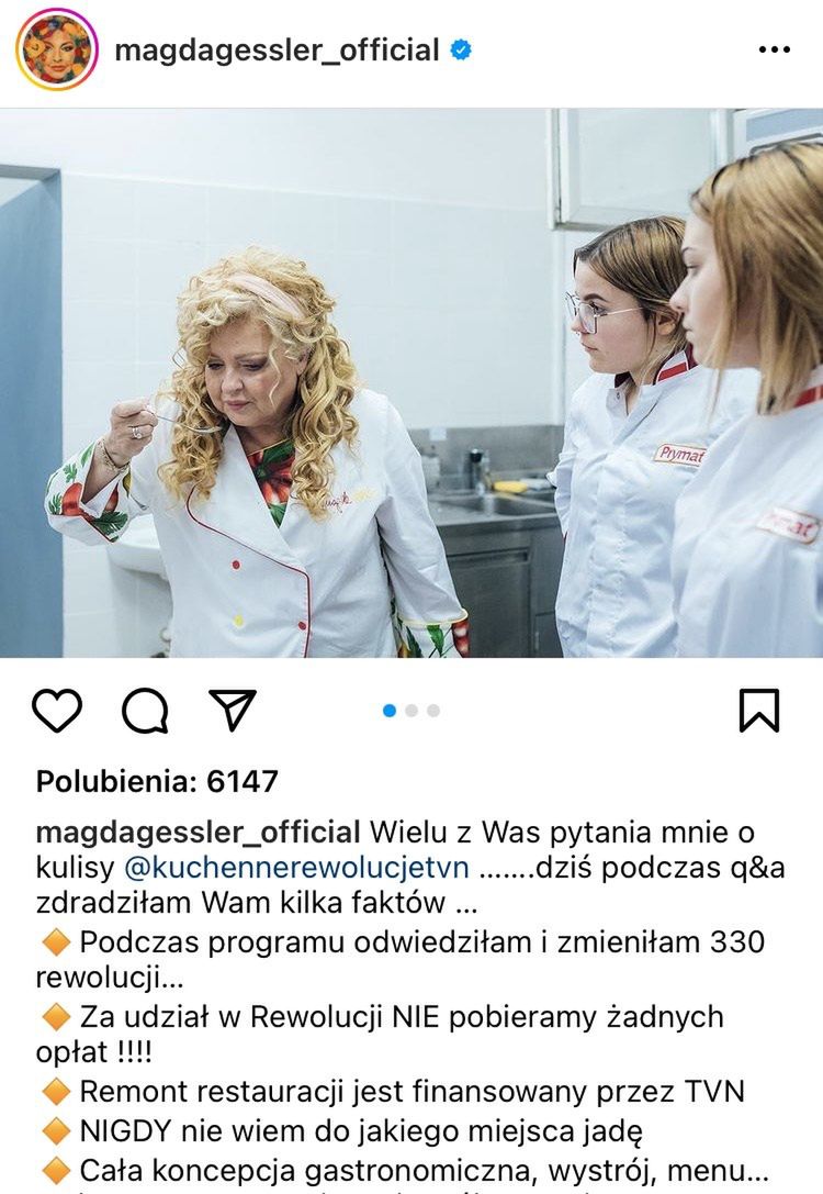 Magda Gessler o kulisach "Kuchennych rewolucji" 