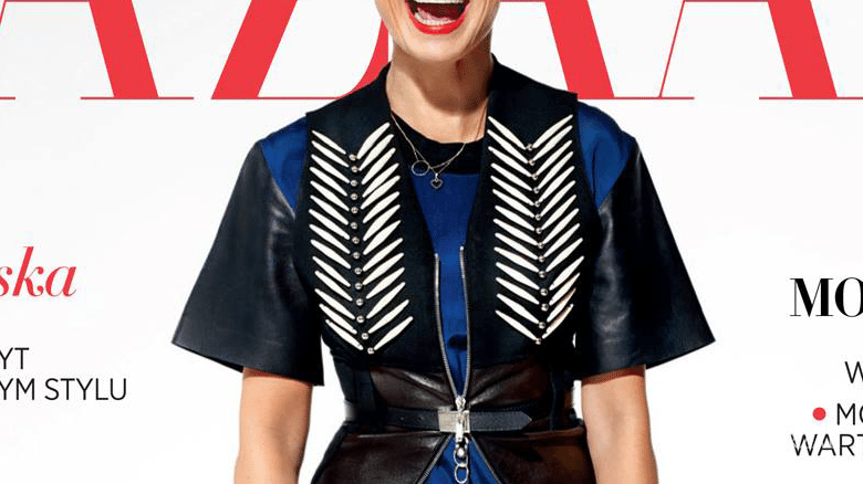 Kasia Sokołowska na okładce Harper's Bazaar