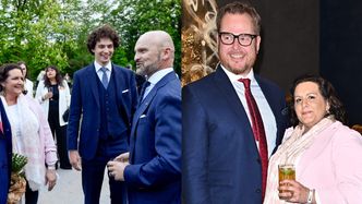Dorosły syn Kulczyk i Lubomirskiego wtapia się w znamienite towarzystwo na wystawie u Omeny i Brzoski. Pozował z ojcem i macochą!