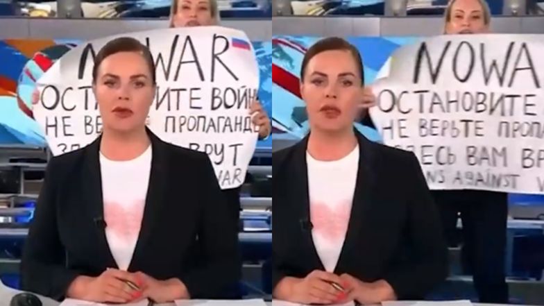 Dziennikarka zaprotestowała przeciwko wojnie w Ukrainie 