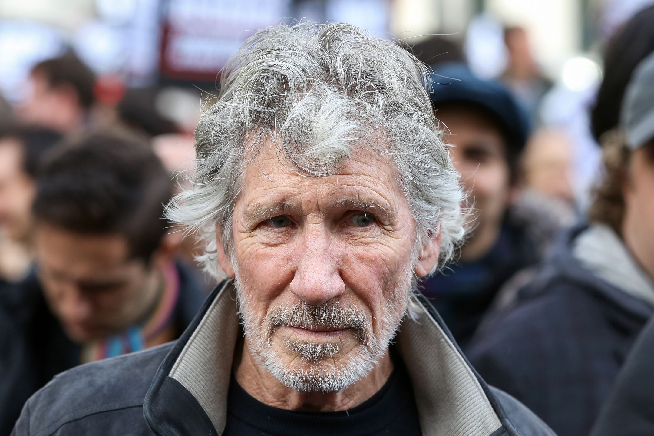 LONDON, UNITED KINGDOM - 2020/02/22: Songwriter and singer Roger Waters joins supporters of Wikileaks Founder Julian Assange protesting outside Australia House in central London against Assange's extradition to the United States where he will face espionage charges. 
The extradition trial hearing will be held at London Crown Court on Monday, 24 February 2020. (Photo by Steve Taylor/SOPA Images/LightRocket via Getty Images)