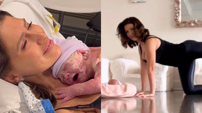 Hilaria Baldwin chwali się płaskim brzuchem tydzień po narodzinach 7. dziecka