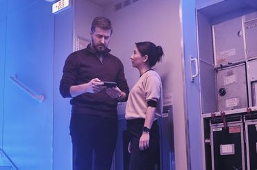 Kadr z serialu "Nocny lot"