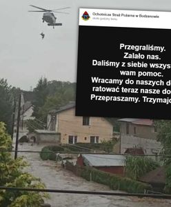 "Przepraszamy. Trzymajcie się". Dramatyczny wpis strażaków
