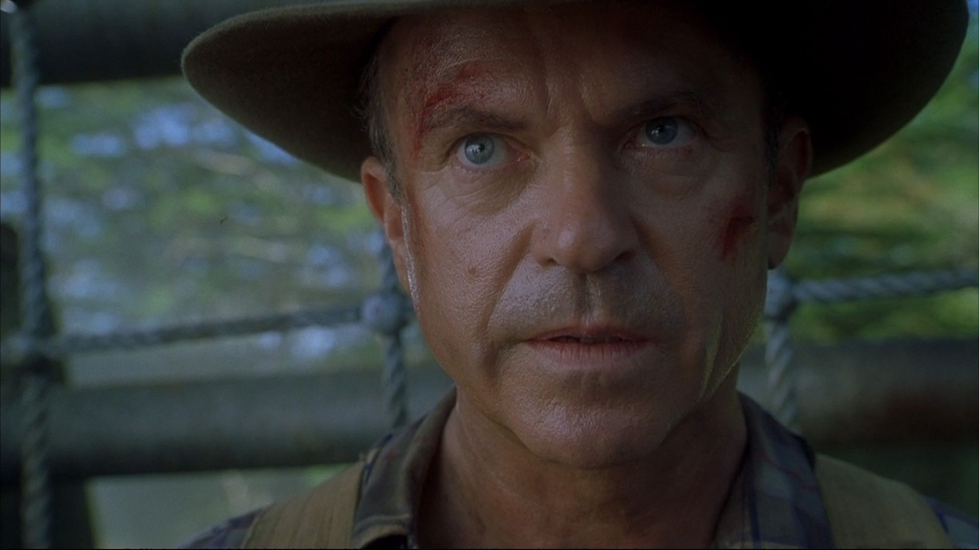 Sam Neill w filmie "Park Jurajski" z 1993 roku