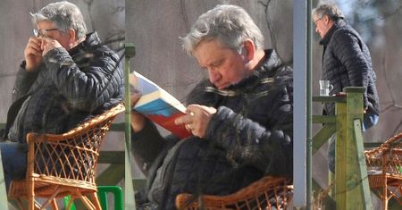 Skąpany w wiosennym słońcu Bronisław Komorowski drzemie nad lekturą (ZDJĘCIA)