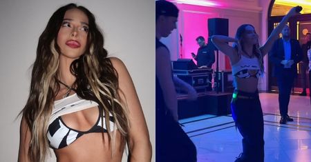 ROZNEGLIŻOWANA Blanka wpadła na studniówkę. Fajnie się ubrała na imprezę z maturzystami? (FOTO)