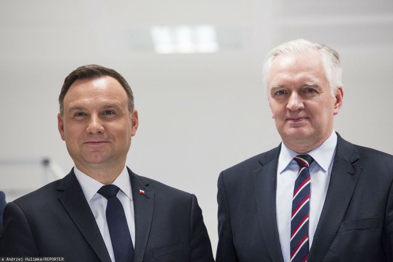 Napięcia w koalicji. Jarosław Gowin wypomina wybory kopertowe (po lewej prezydent Andrzej Duda) - zdj. arch.