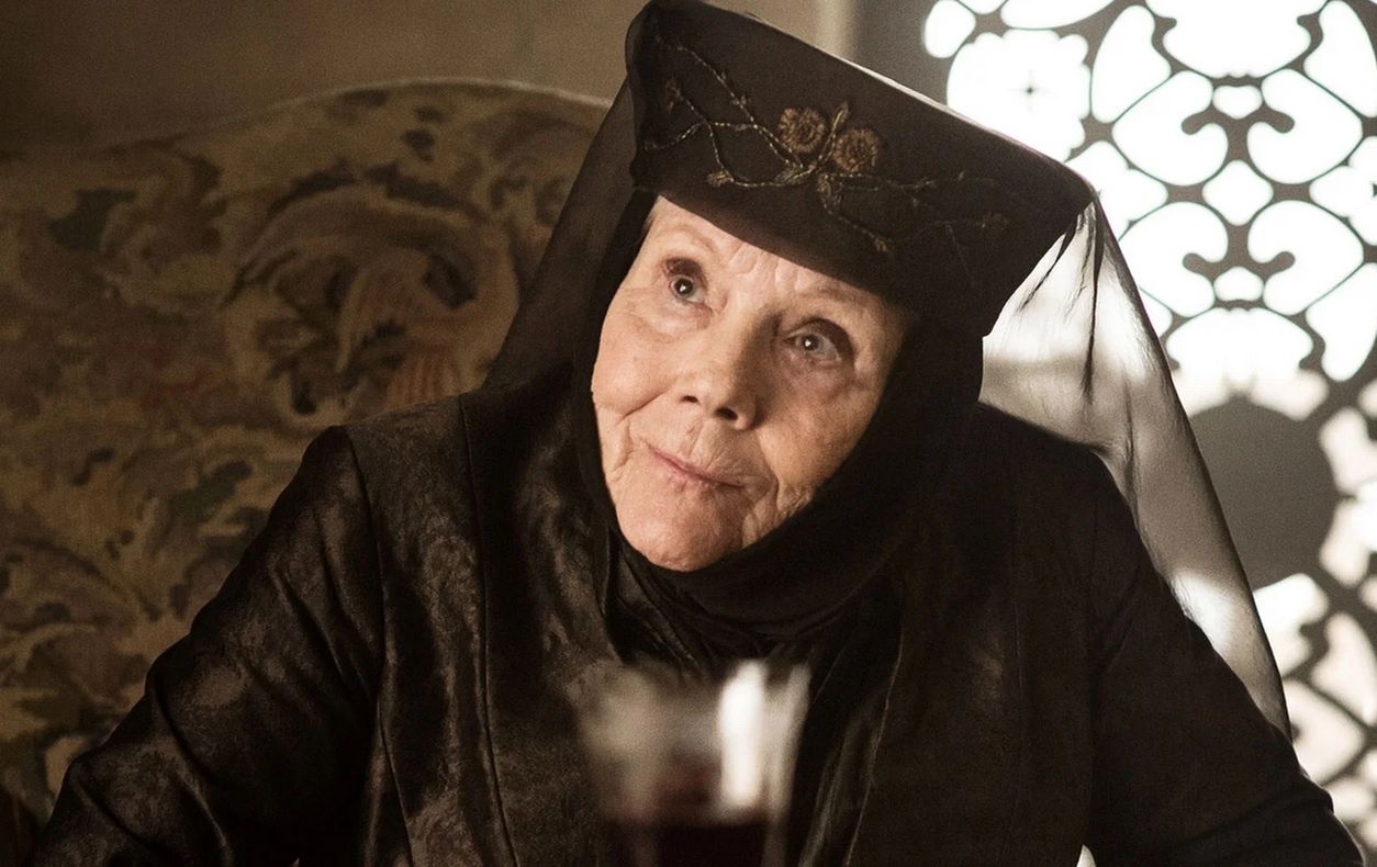 Diana Rigg jako lady Olenna Tyrell w serialu "Gra o tron"