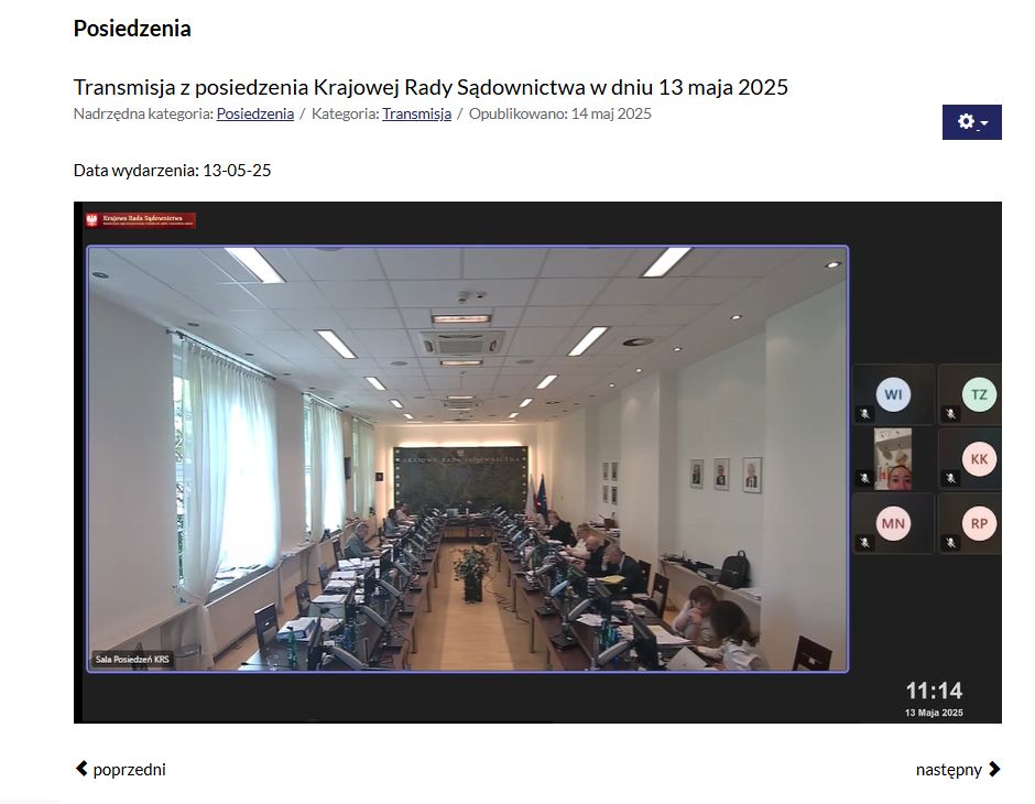 Posiedzenie KRS 13 maja