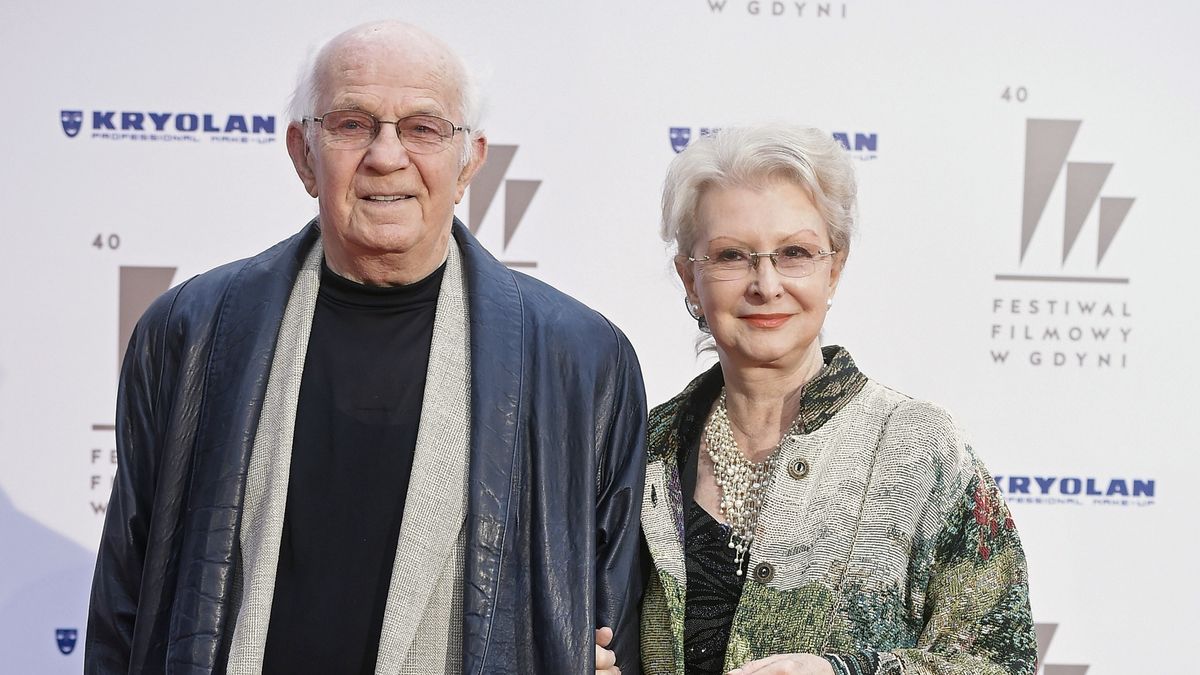 Jerzy Antczak i Jadwiga Barańska na festiwalu filmowym w Gdyni