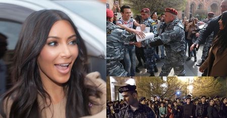 Policja odgradza Kim od rozhisteryzowanych fanów! (ZDJĘCIA)