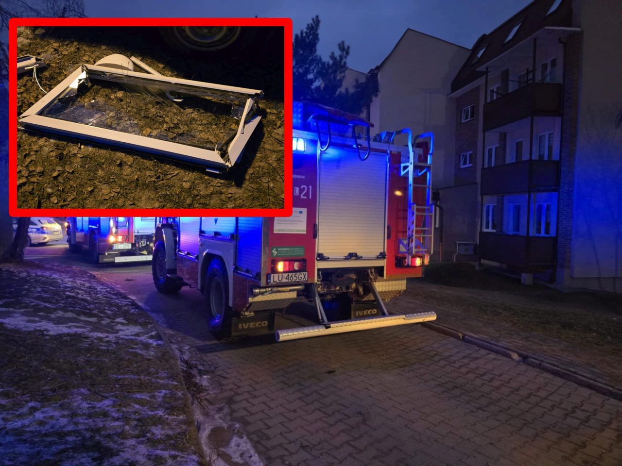 Wybuch gazu wyrwał okna i drzwi. Lądował śmigłowiec ratunkowy